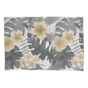 Luana Watercolor Tropical Neutral Reversible Pillowcase