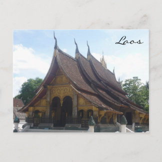 luang laos wat postcard
