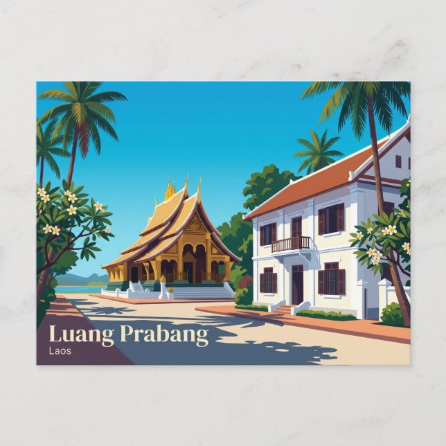 Luang Prabang Laos Postcard (Front)
