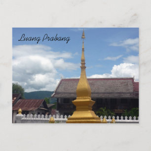 luang stupa postcard