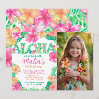 Luau Birthday Invitation