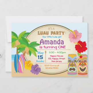 Luau Birthday Invitation