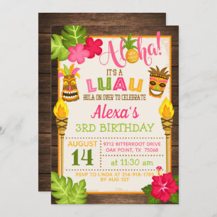 Luau Birthday Invitation