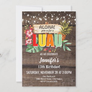 Luau Birthday Party