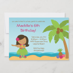 Luau Birthday Party Invitation