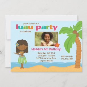 Luau Birthday Party Invitation