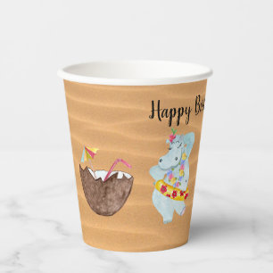Luau Birthday Party Personalised Cups