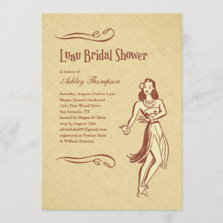 Luau Bridal Shower Invitations