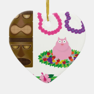 luau ceramic tree decoration