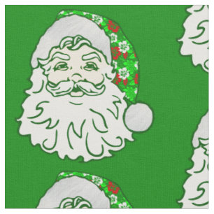 luau christmas hawaiian santa claus fabric