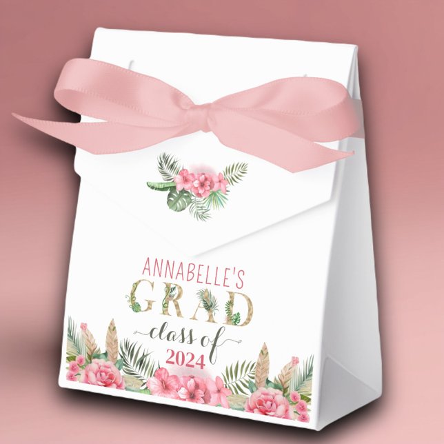 Luau Graduation Class Of 2024 Floral Favour Box (Creator Uploaded)