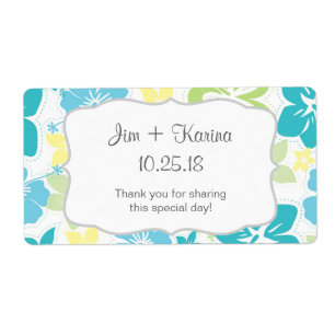 Luau Hawaiian Water Bottle favour - customise it!