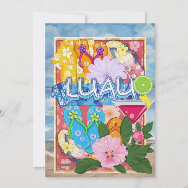 Luau Invitation by SRF (Front)