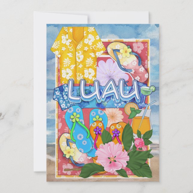 Luau Invitation by SRF (Front)