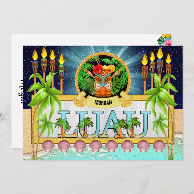 LUAU Invitation - See Back (Front/Back)