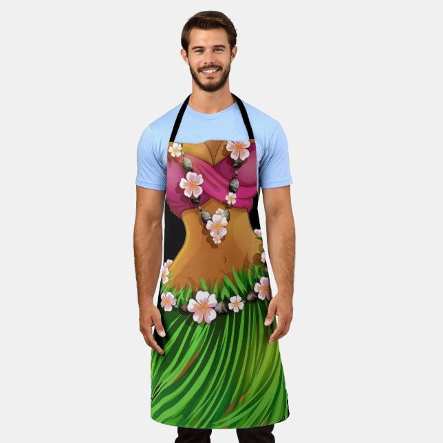 Luau or Kitchen Laughter Apron (Worn)