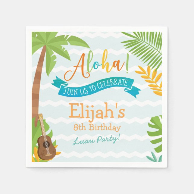 Luau Paper Napkins (Front)