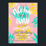 Luau party Aloha pineapples 21st Birthday Invitation<br><div class="desc">A custom luau party with Aloha written with hand style typography for a  21st Birthday. A modern 21st Birthday party invitation with hand painted watercolor yellow,  orange,  turquoise and green exotic tropical pineapple. If you need any text changed and customised don't hesitate in contacting me!</div>