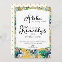 Luau Party Invitation | Toucans & Pineapple