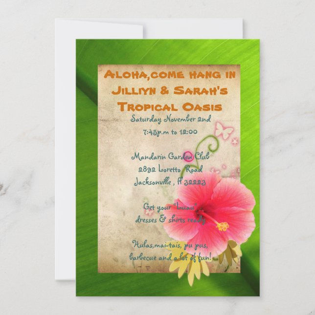 Luau Party Invitations (Front)