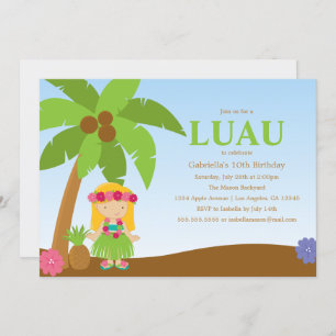 Luau   Party Invite