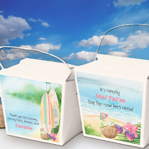 Luau Summer Beach Funny My Time Baby Shower Favour Box