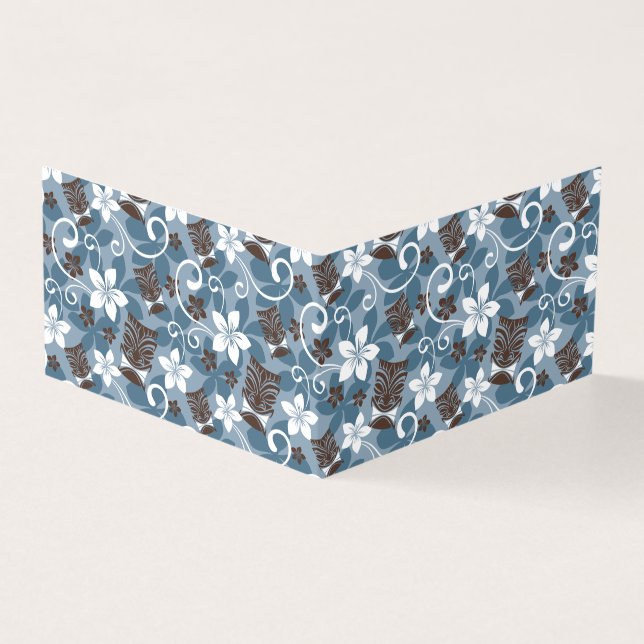 LUAU TIKI PATTERN (BLUE) (Outside)