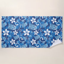 LUAU TIKI PATTERN (BRIGHT BLUE)
