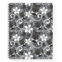LUAU TIKI PATTERN (CHARCOAL)