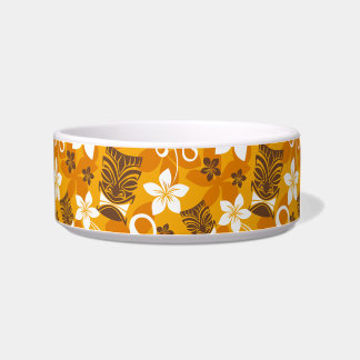 LUAU TIKI PATTERN (ORANGE) BOWL
