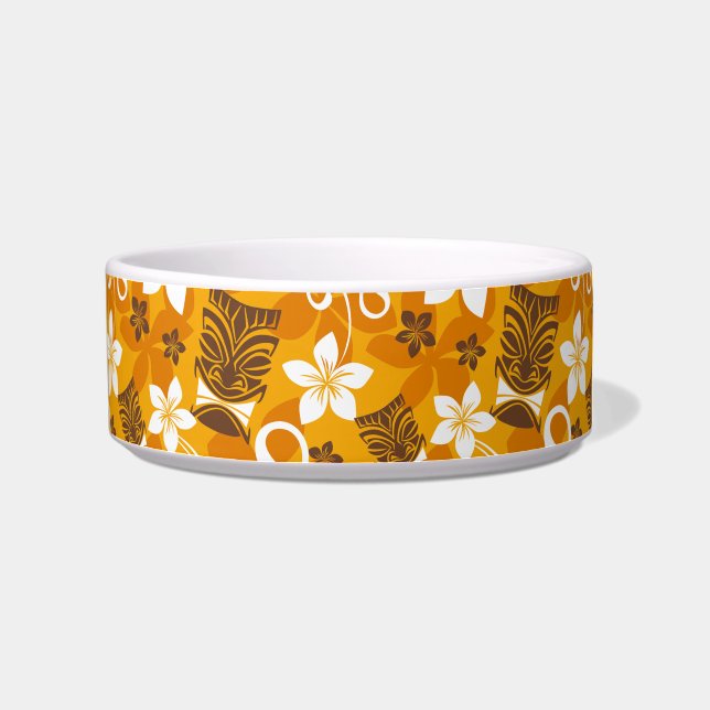 LUAU TIKI PATTERN (ORANGE) BOWL (Right)