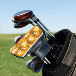 LUAU TIKI PATTERN (ORANGE) GOLF HEAD COVER