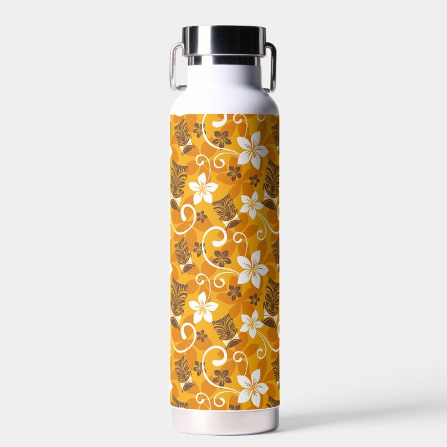 LUAU TIKI PATTERN (ORANGE) WATER BOTTLE (Front)