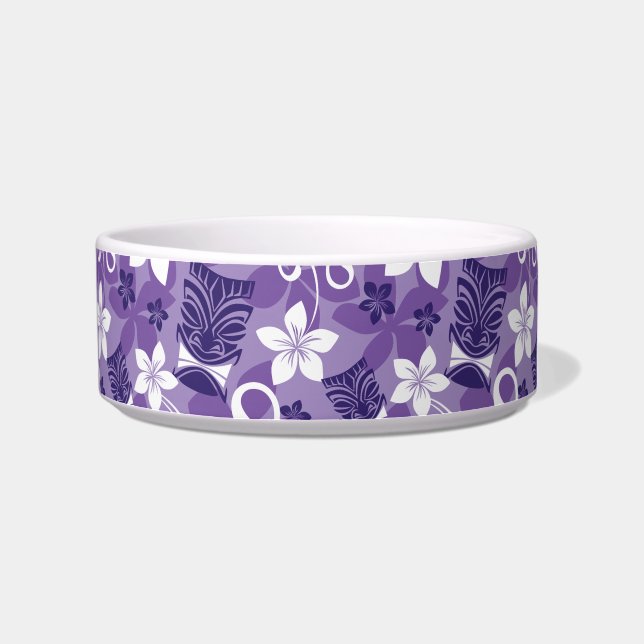 LUAU TIKI PATTERN (PURPLE) BOWL (Right)