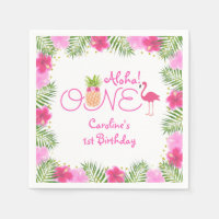 Luau Tropical Floral Girl 1st First Birthday