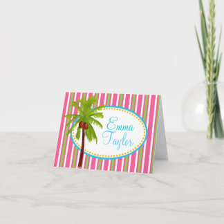 Luau tropical Palm Tree Note Cards