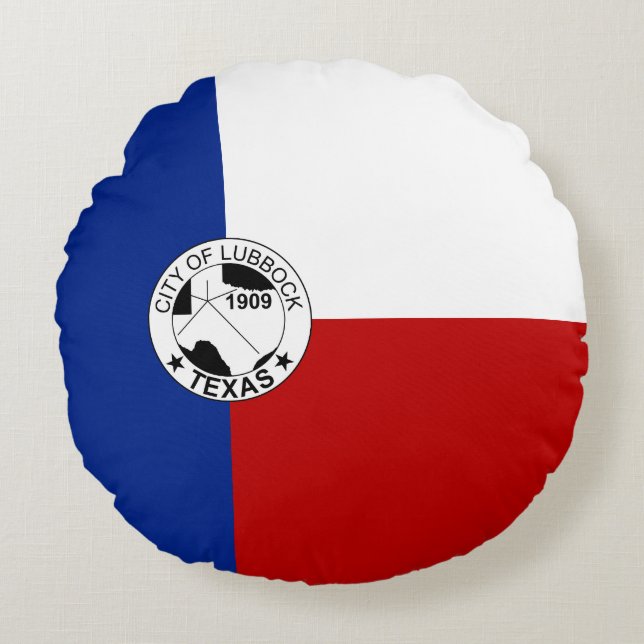 Lubbock (Texas) City flag  Round Cushion (Front)