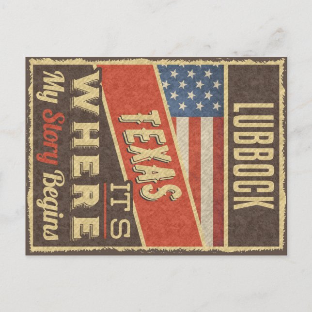 Lubbock Texas Postcard (Front)