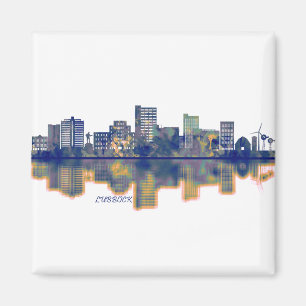 Lubbock Texas Skyline Magnet