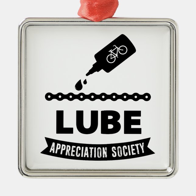 Lube Appreciation Society Cycling Metal Tree Decoration (Front)