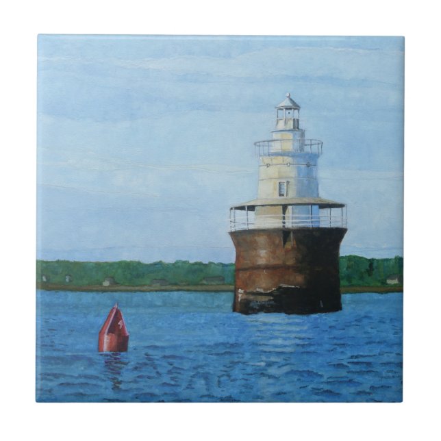 Lubec Channel Lighthosue Painting Tile (Front)