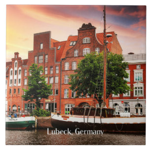Lubeck Germany cityscape photograph Tile