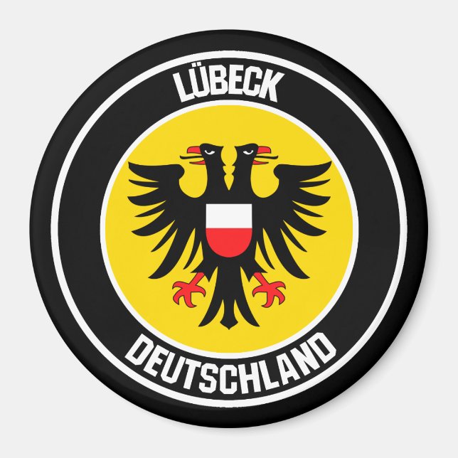 Lübeck Round Emblem Magnet (Front)