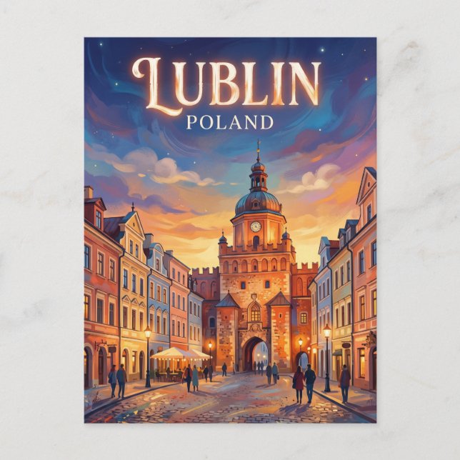 Lublin Old Town Poland Postcard (Front)
