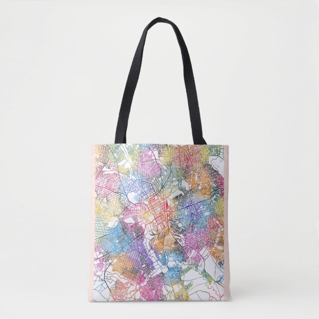 Lubumbashi DR Congo City Map Tote Bag (Front)