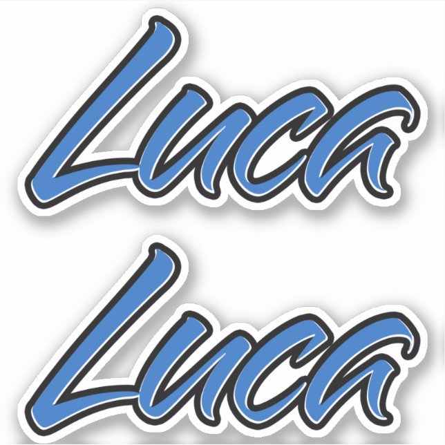 Luca name blue sticker Sticker Sticker Sticker (Front)