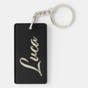 Luca Name whitegold key trailer Ring