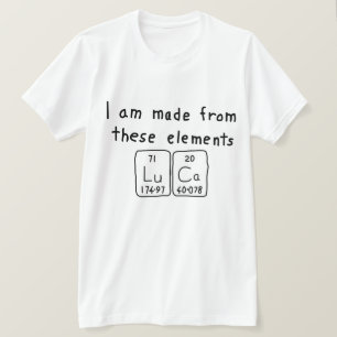 Luca periodic table name shirt
