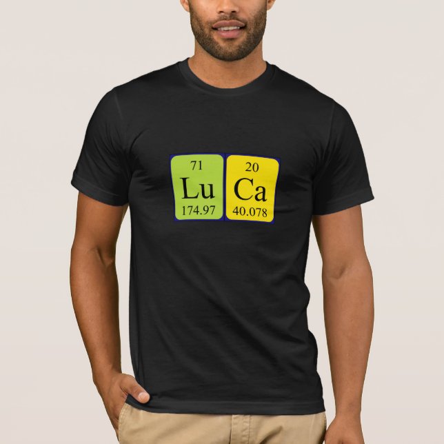 Luca periodic table name shirt (Front)