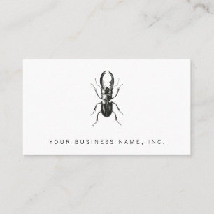Lucanus Metallicus Beetle Business Card
